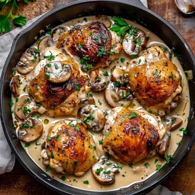 Creamy Mushroom Chicken Thighs