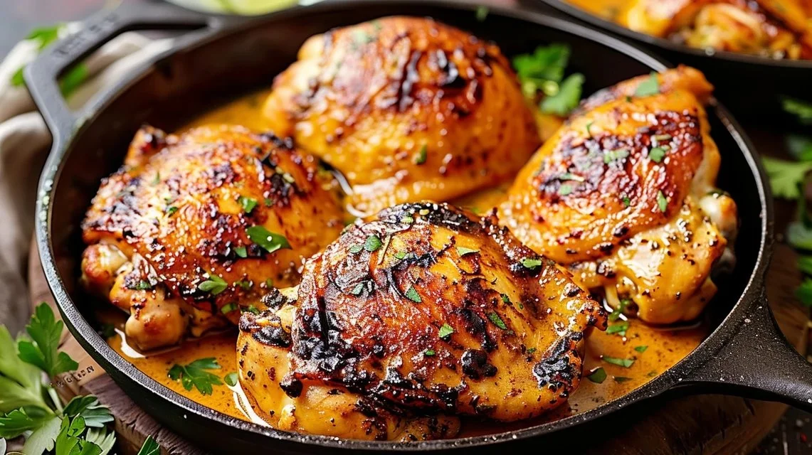 Easy Skillet Chicken Thighs