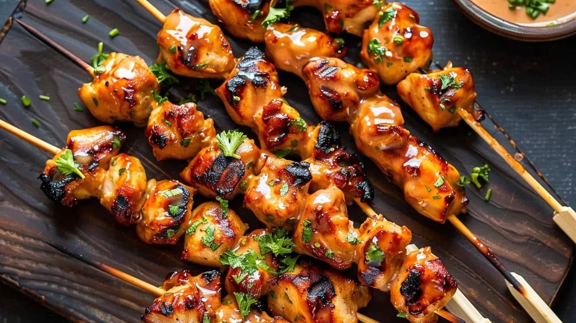 Bang Bang Chicken Skewers
