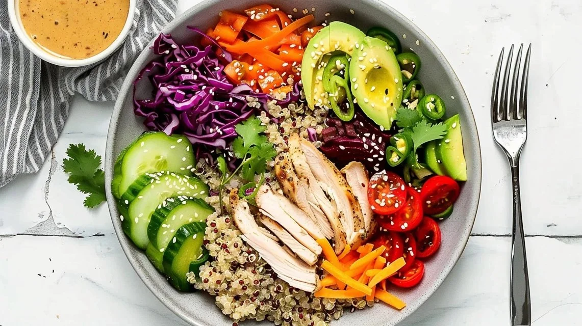 Best Shredded Chicken Quinoa Bowl
