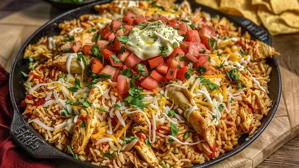 Cheesy Chicken Taco Rice