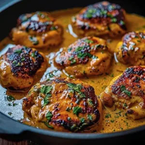 Cowboy Butter Chicken dish featuring spicy chicken in a creamy sauce