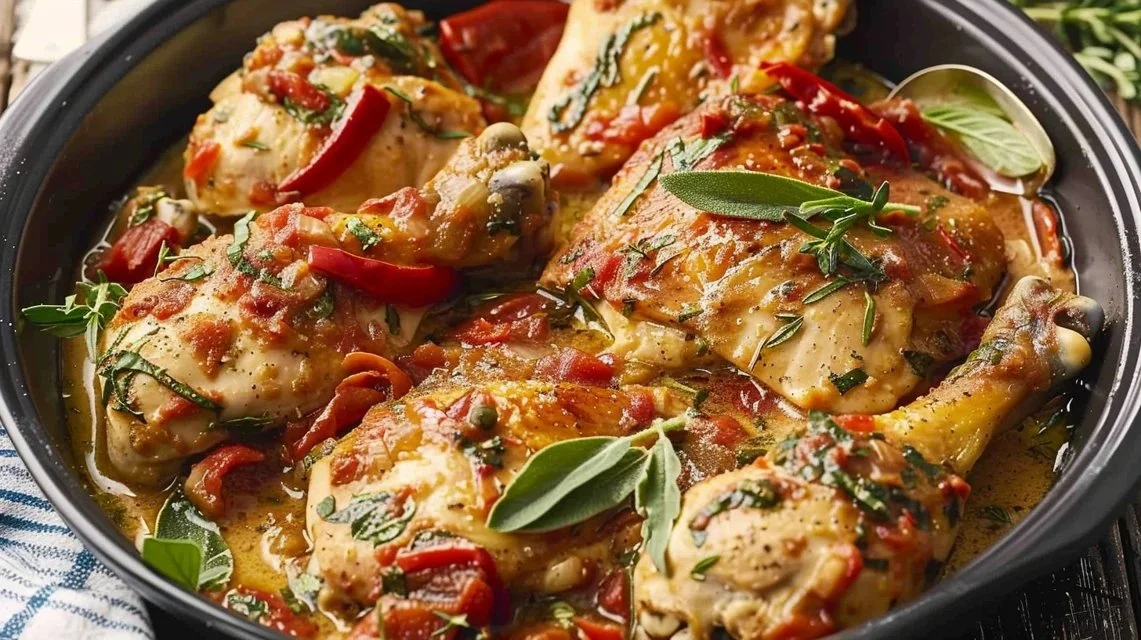 Perfect Crockpot Tuscan Chicken