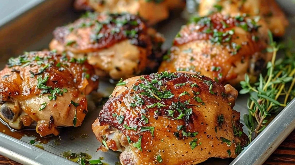 Crispy Baked Bone-In Chicken Thighs