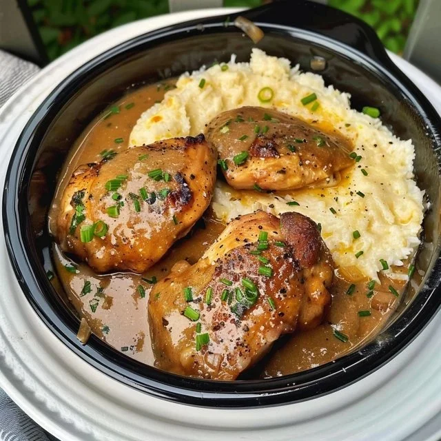 Crock Pot Angel Chicken dish served with rice and vegetables