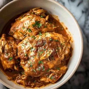 Easy Crockpot Marry Me Chicken recipe featuring juicy chicken in a creamy sauce.