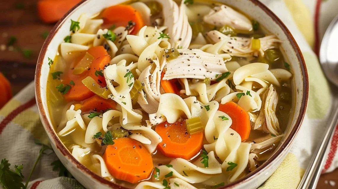 Easy Rotisserie Chicken Noodle Soup