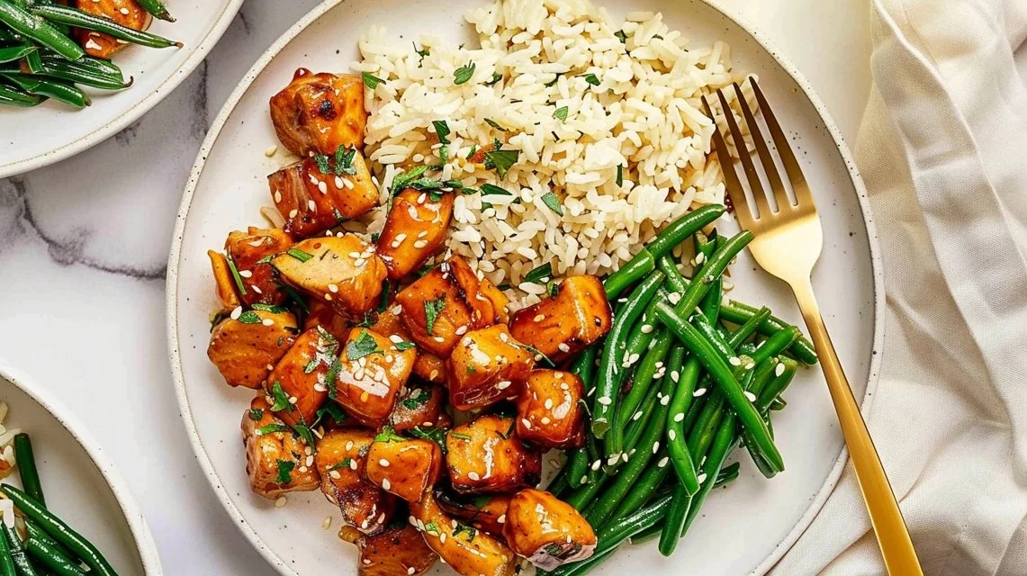 Honey Garlic Chicken and Green Beans