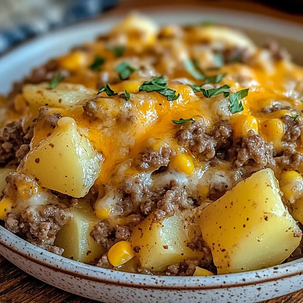 Slow Cooker Cowboy Potato Casserole