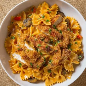 Delicious Cajun Chicken Pasta dinner plate with vibrant colors and flavors.