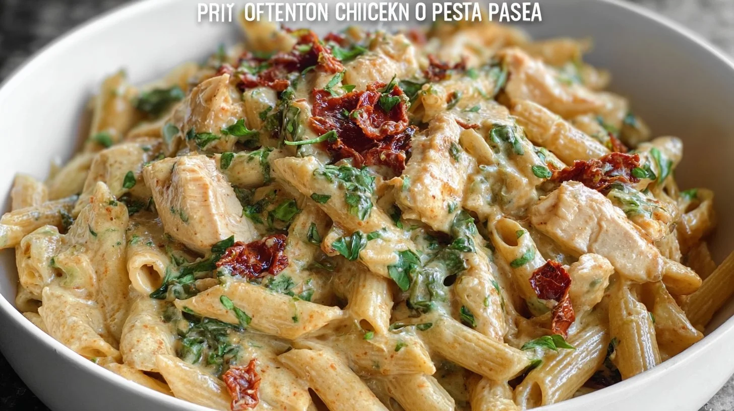 Creamy Sun-Dried Tomato Chicken Pasta with Mozzarella Sauce
