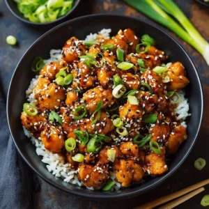 Delicious plate of sesame ground chicken with vegetables and rice