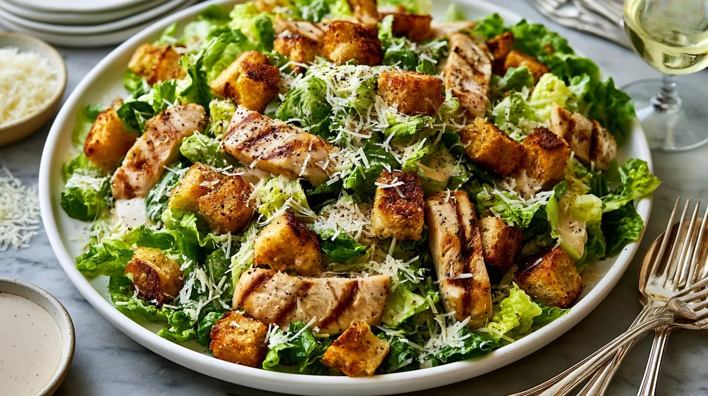 Best Chicken Caesar Salad with Homemade Croutons