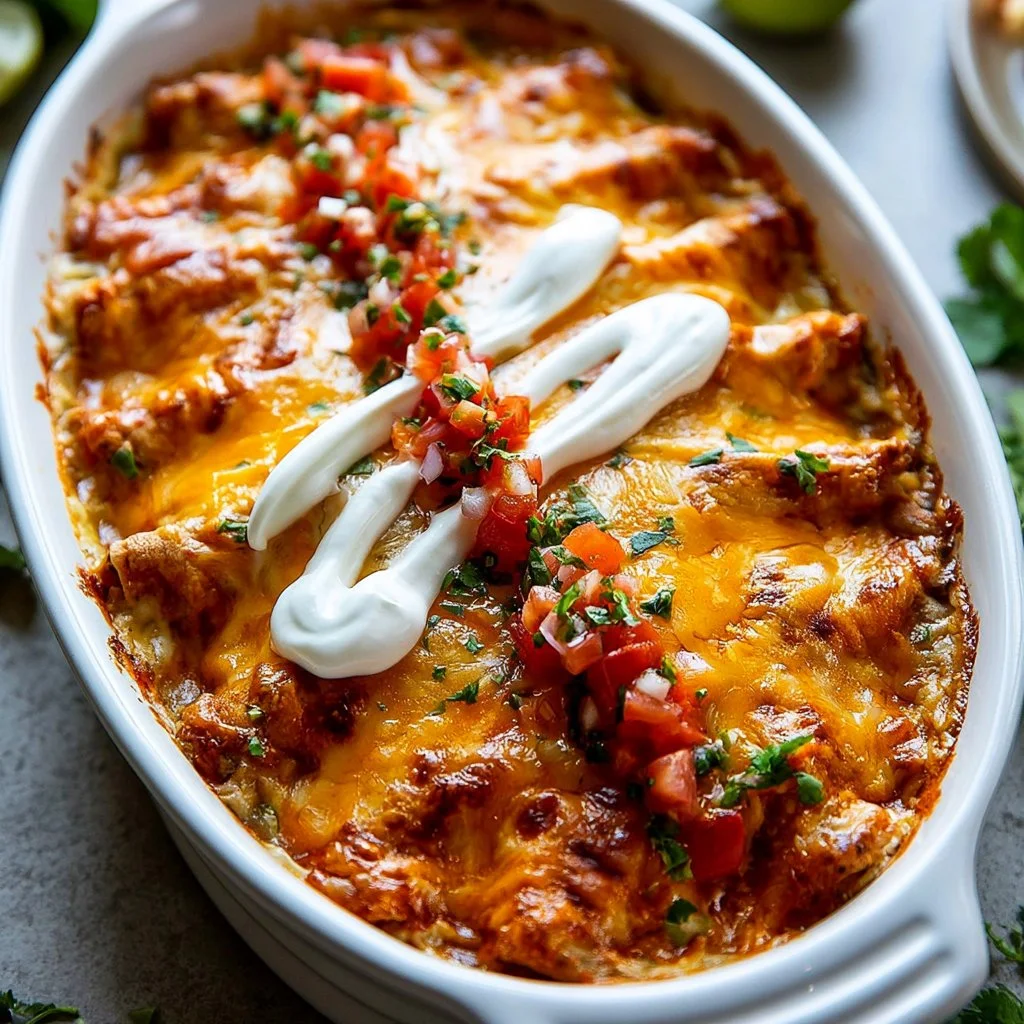 Delicious easy shredded chicken enchiladas served on a plate